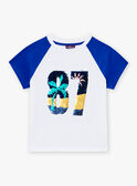 T-shirt branca e azul de manga curta LADUAGE / 24H3PGI4TMC000