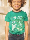 T-shirt com padrões dinossauro e bicicletas fosforescentes FEPAGE / 23E3PGB2TMC630