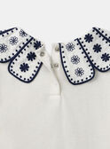 T-shirt com gola em forma de pétalas MECOLETTE / 25E2PF81TML114