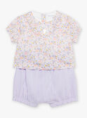 Body, bloomer e fita lilás com estampado de flores FORINE / 23E0CFT2ENSH700