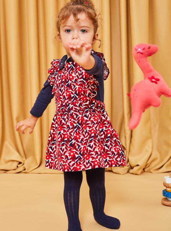 Vestido-camisola em veludo com estampado florido DAOLIVE / 22H1BFX1CHS001