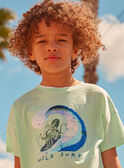 Camiseta Polvo com Lantejoulas Verde-Pastel KLIPEROAGE / 24E3PGR1TMCG632