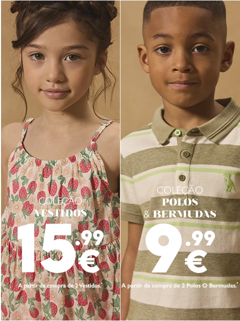 Sergent Major : coleçao vestidos 15.99€ a partir da compra de 2 vestidos & polos & bermudas 9.99 a partir da compra de 2 polos o bermudas